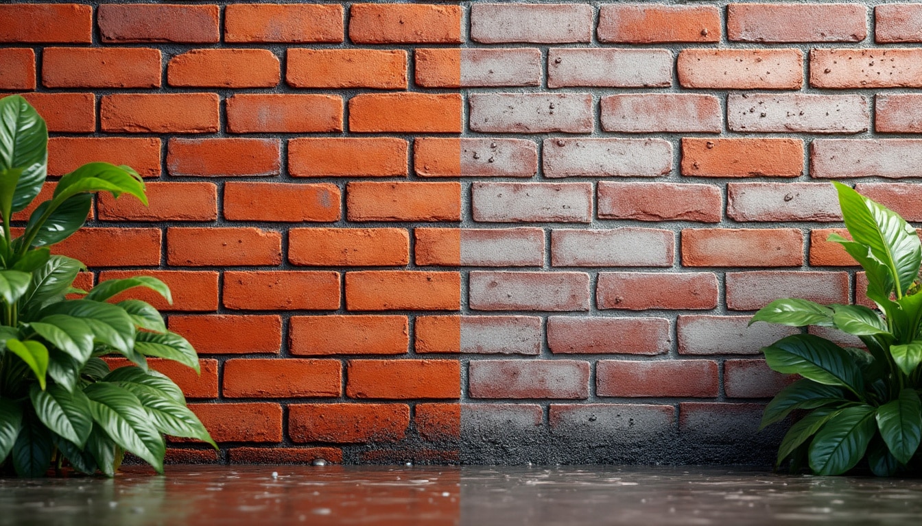 le traitement hydrofuge des façades protège les murs en briques en empêchant l'infiltration d'humidité, assurant ainsi la durabilité et la résistance de votre maison.