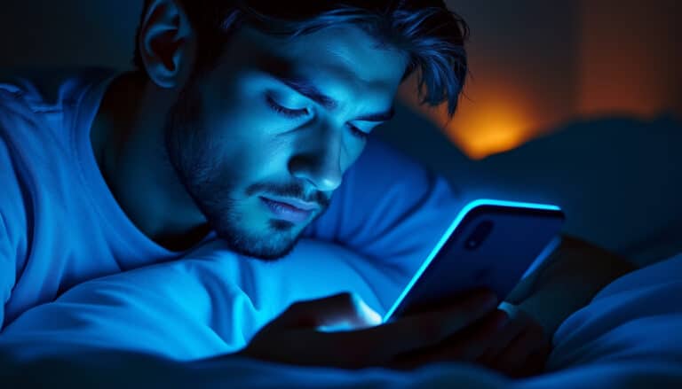 découvrez comment l'exposition prolongée à la lumière bleue peut perturber la production naturelle de mélatonine, affectant ainsi votre sommeil et votre bien-être.