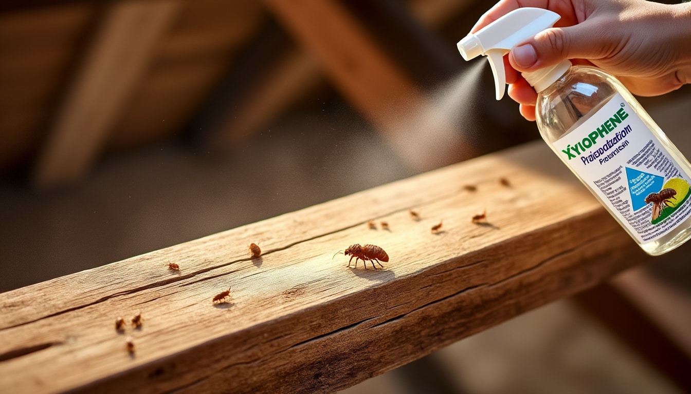 découvrez comment le traitement de charpente au xylophène élimine efficacement les insectes xylophages et protège durablement votre bois contre leur prolifération.