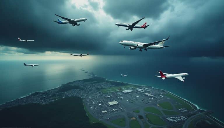 la saison des moussons asiatiques provoque des perturbations majeures du trafic aérien dans la région pacifique, impactant vols et déplacements.