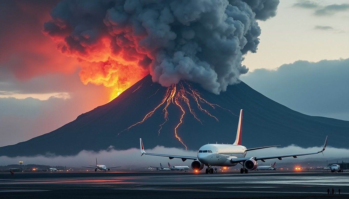 les éruptions volcaniques en islande perturbent régulièrement le trafic aérien en europe du nord. découvrez leurs conséquences sur les vols et les voyageurs.
